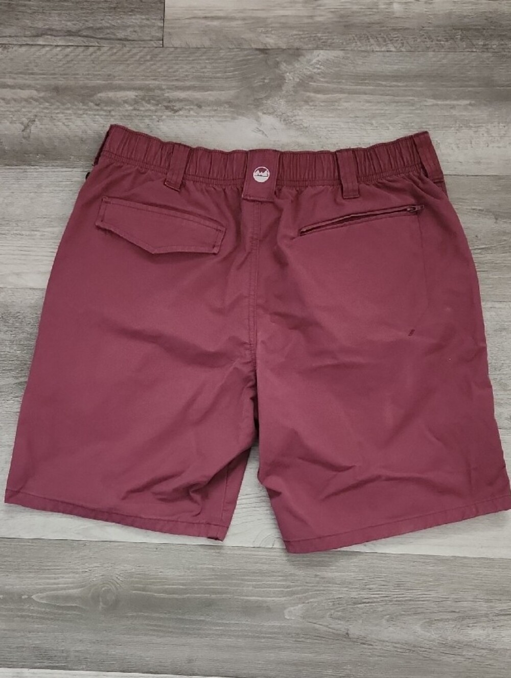 Wrangler Outdoors Flat Front Shorts 4 Pocket D-Ring Maroon Mens Size 34 - Picture 7 of 15